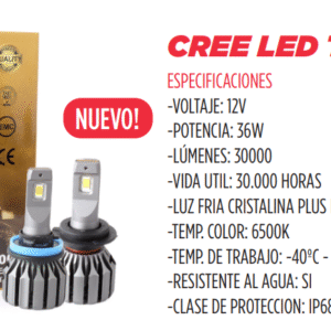 CREE LED TA100 (H1, H3, H7, H11, H16, 9005, 9006, 880, P13, H4)